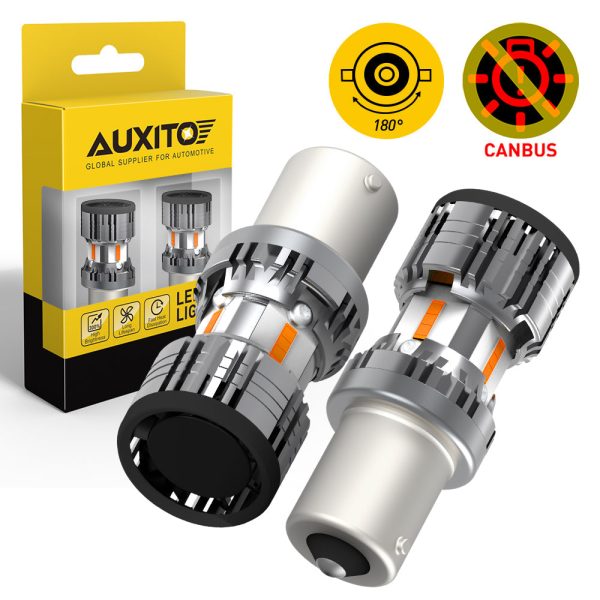 1156, 7506, P21W, BA15S LED Turn Signal Light Bulbs With Build-in Load Resistor CANBUS Error Free | Amber Yellow Online now