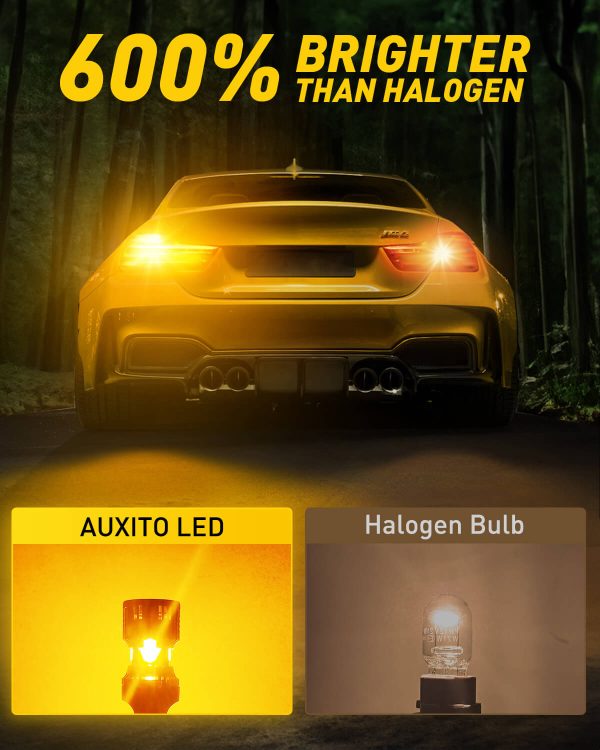 Newly Upgraded 3157 3156 LED Bulb Amber Turn Signal Light Bulbs, Build-in Load Resistor CANBUS Error Free Anti Hyper Flash Cheap - Image 3