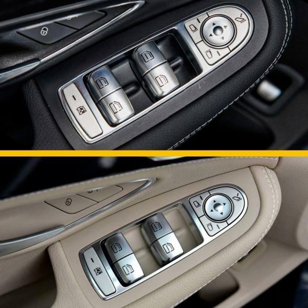 Window Switch Button Cover Cap For Mercedes-Benz S-Class, GLC-Class,C-Class etc. 2Pcs on Sale - Image 2