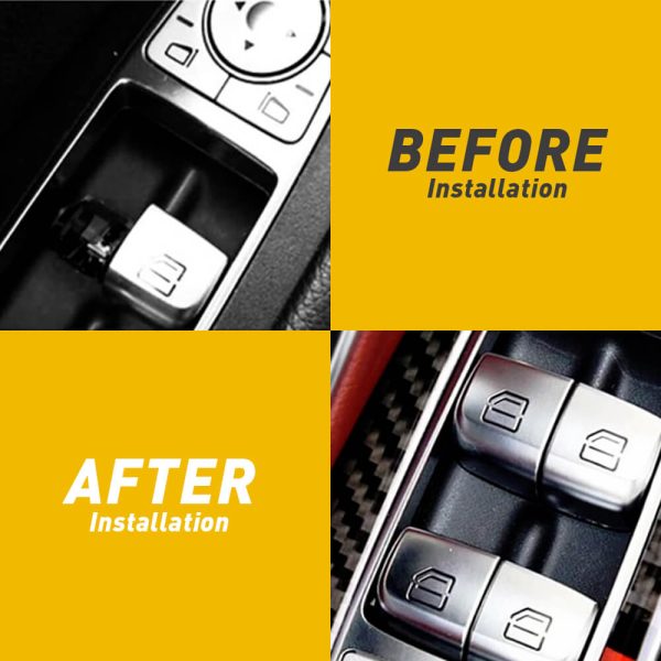 Window Switch Button Cover Cap For Mercedes-Benz S-Class, GLC-Class,C-Class etc. 2Pcs on Sale - Image 4