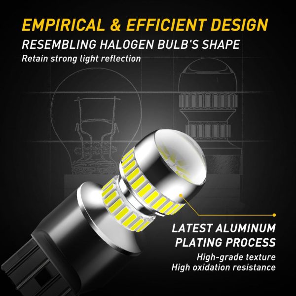 AUXITO 2600 Lumens 7443 LED Bulb T20 7440 7441 7444 LED Light Bulb for Backup Reverse Light For Discount - Image 3