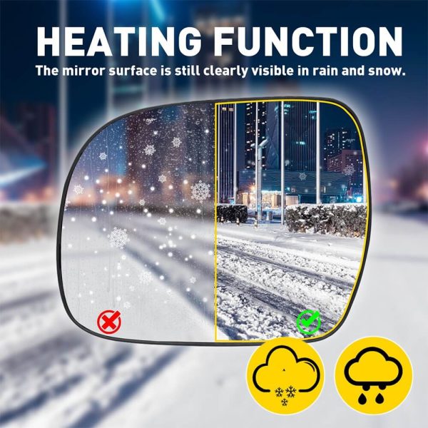 Heated Mirror Glass for 2004-2009 Lexus RX300 RX330 RX350 RX400H, Left and Right Side For Discount - Image 4