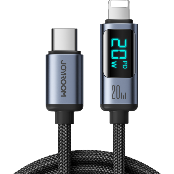 S-CL020A16 Prism Series 20W Type-C to Lightning Digital Display Fast Charging Data Cable 1.2m Online Hot Sale